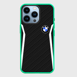 Чехол для iPhone 14 Pro BMW carbon БМВ карбон