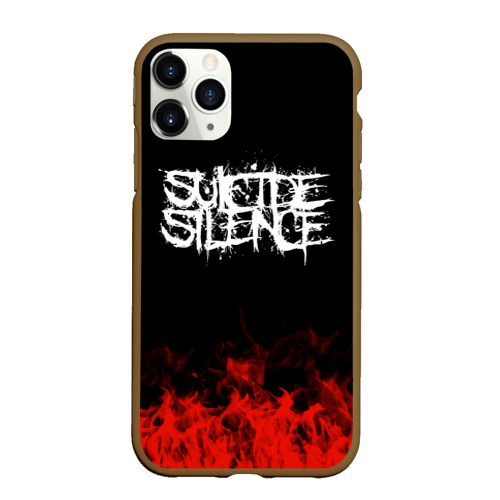 Чехол для iPhone 11 Pro матовый с принтом Suicide Silence, вид спереди #2