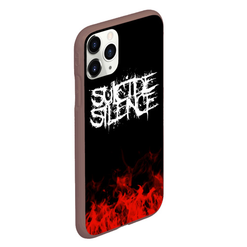 Чехол для iPhone 11 Pro матовый с принтом Suicide Silence, вид сбоку #3