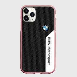 Чехол для iPhone 11 Pro матовый BMW carbon БМВ карбон
