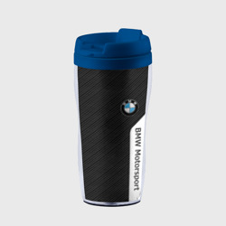 Термокружка-непроливайка BMW carbon БМВ карбон