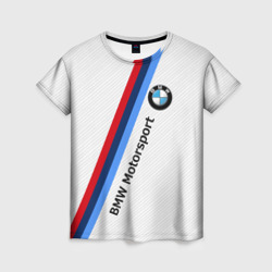 Женская футболка 3D BMW motorsport carbon БМВ