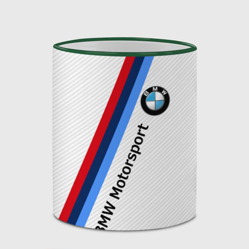 Кружка с полной запечаткой BMW motorsport carbon БМВ, цвет Кант зеленый - фото 4