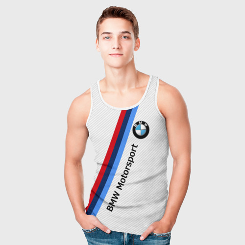 Мужская майка 3D BMW motorsport carbon БМВ, цвет 3D печать - фото 5