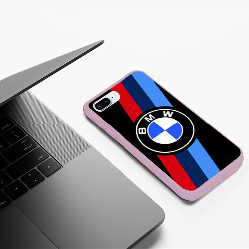 Чехол для iPhone 7Plus/8 Plus матовый BmW 2021 m sport БмВ м спорт, цвет розовый - фото 5