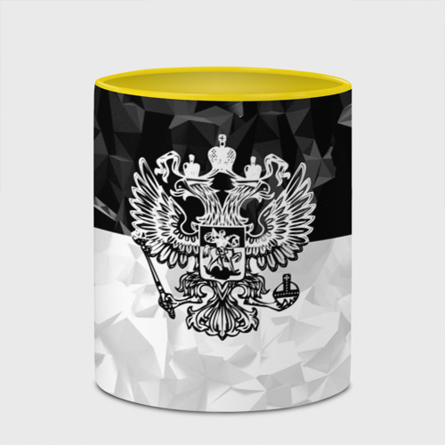 Кружка с полной запечаткой Russia - Black Collection, цвет белый + желтый - фото 4