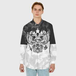 Мужская рубашка oversize 3D Russia - Black Collection - фото 2