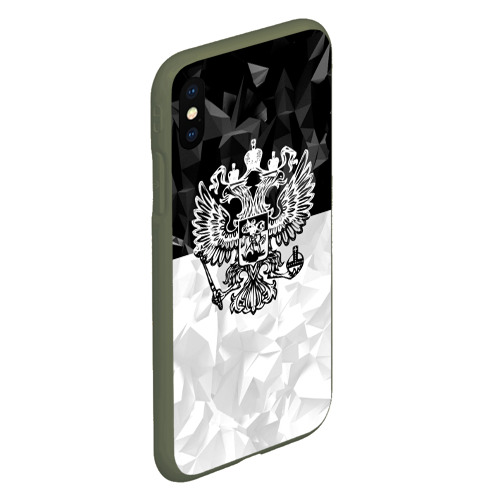 Чехол для iPhone XS Max матовый Russia - Black Collection, цвет темно-зеленый - фото 3