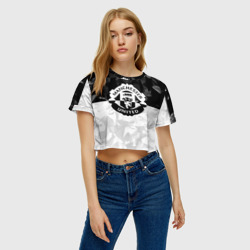 Женская футболка Crop-top 3D Манчестер Юнайтед FCMU Manchester united - фото 2