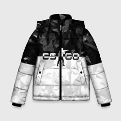 Зимняя куртка для мальчиков 3D CS GO black white geometry