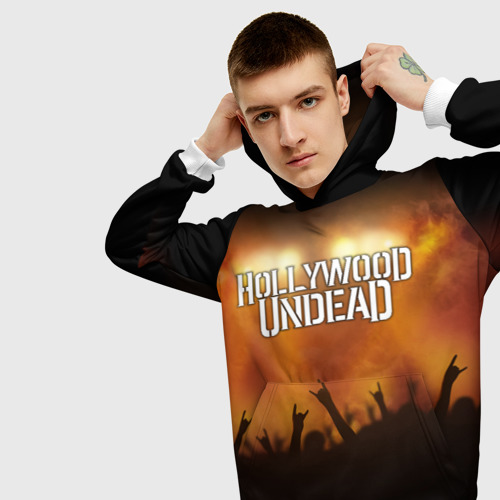 Мужская толстовка 3D Hollywood Undead, цвет белый - фото 5