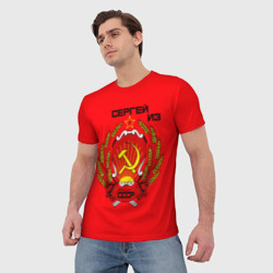 Мужская футболка 3D Сергей из СССР - фото 2