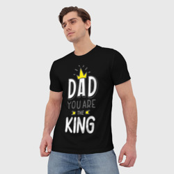 Мужская футболка 3D Папа король - фото 2