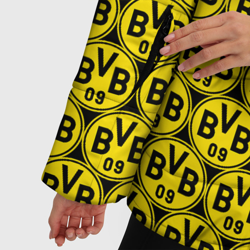 Женская зимняя куртка Oversize Borussia, цвет красный - фото 6