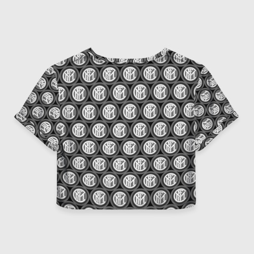 Женская футболка Crop-top 3D Inter Black&White, цвет 3D печать - фото 2