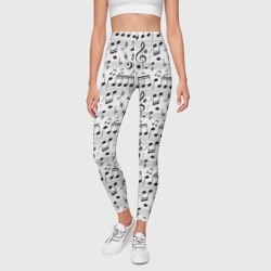 Леггинсы 3D Нотный стан - фото 2