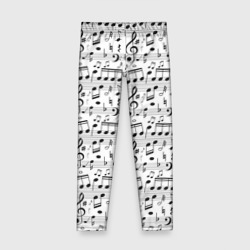 Детские леггинсы 3D Нотный стан