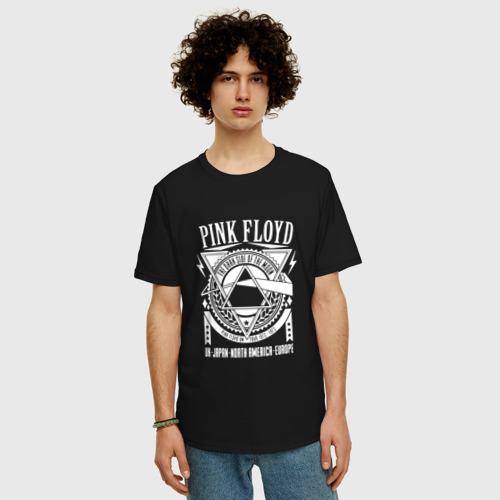 Мужская футболка хлопок Oversize Pink Floyd, цвет черный - фото 3