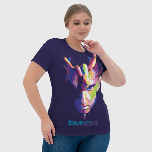 Женская футболка 3D Eminem, цвет 3D печать - фото 6