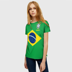Женская футболка 3D Бразилия, форма - фото 2