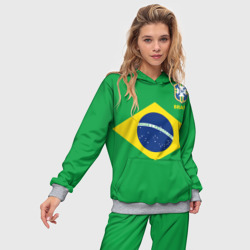 Женский костюм с толстовкой 3D Бразилия, форма - фото 2