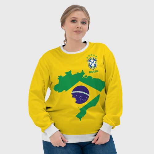 Женский свитшот 3D Бразилия, форма, цвет 3D печать - фото 6