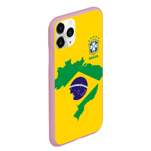 Чехол для iPhone 11 Pro Max матовый Бразилия, форма, цвет розовый - фото 3