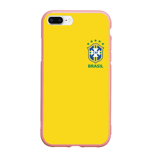 Чехол для iPhone 7Plus/8 Plus матовый с принтом Бразилия, форма, вид спереди #2