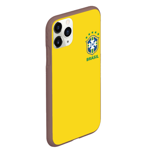 Чехол для iPhone 11 Pro матовый с принтом Бразилия, форма, вид сбоку #3