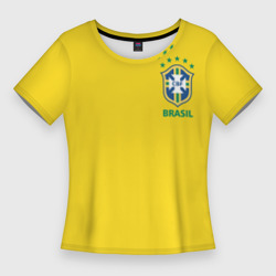 Женская футболка 3D Slim Бразилия, форма