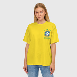 Женская футболка oversize 3D Бразилия, форма - фото 2