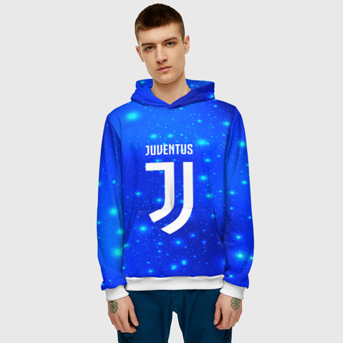 Мужская толстовка 3D Juventus space collection, цвет белый - фото 3