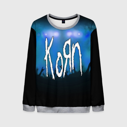 Мужской свитшот 3D Korn, цвет меланж