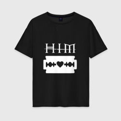 HIM – Женская футболка хлопок Oversize с принтом купить со скидкой в -16%