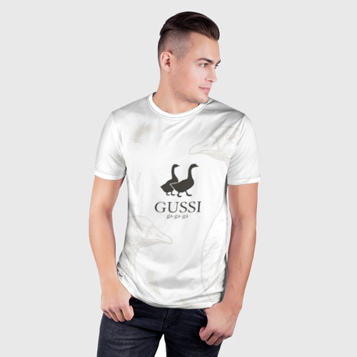 Мужская футболка 3D Slim Gussi ga-ga-ga, цвет 3D печать - фото 3