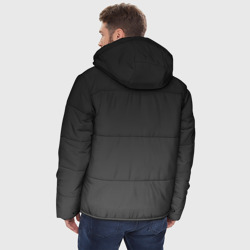 Куртка с принтом Carbon-3 для мужчины, вид на модели сзади №2. Цвет основы: черный