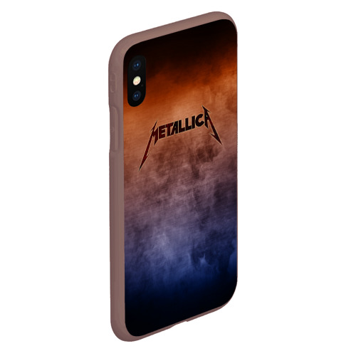 Чехол для iPhone XS Max матовый Metallica, цвет коричневый - фото 3