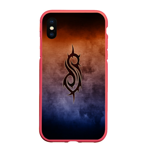 Чехол для iPhone XS Max матовый Slipknot, цвет красный