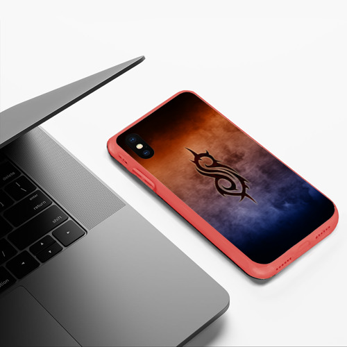 Чехол для iPhone XS Max матовый Slipknot, цвет красный - фото 5