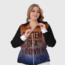 Костюм с принтом System of a Down для любого человека, вид спереди №4. Цвет основы: белый