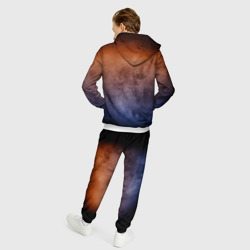 Костюм с принтом System of a Down для мужчины, вид на модели сзади №2. Цвет основы: белый