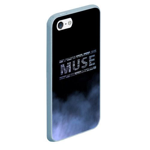 Чехол для iPhone 5/5S матовый Muse, цвет голубой - фото 3