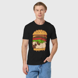 Мужская футболка хлопок Мопс-бургер - фото 2