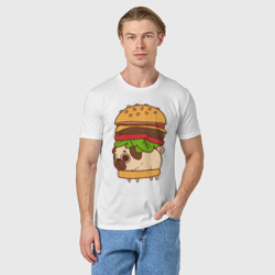 Мужская футболка хлопок Мопс-бургер - фото 2