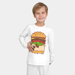 Детская пижама с лонгсливом хлопок Мопс-бургер - фото 2