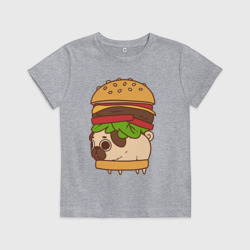 Детская футболка хлопок Мопс-бургер