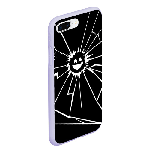 Чехол для iPhone 7Plus/8 Plus матовый Черное Зеркало, цвет светло-сиреневый - фото 3