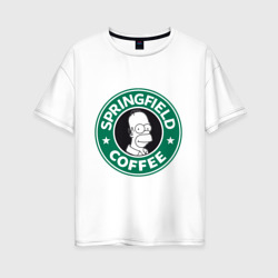 Женская футболка хлопок Oversize Springfield Coffee