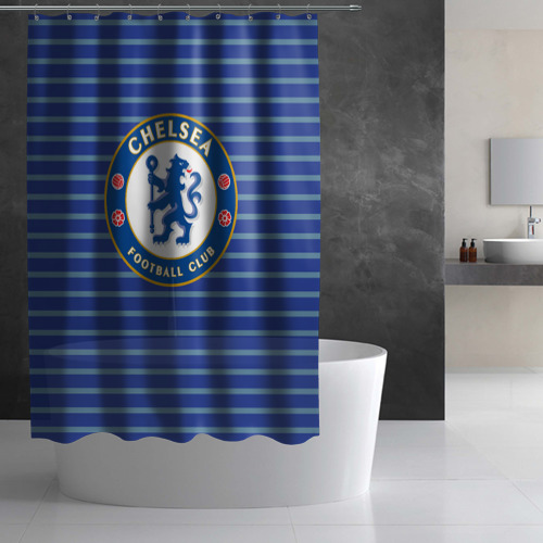 Штора 3D для ванной Chelsea FC - фото 3