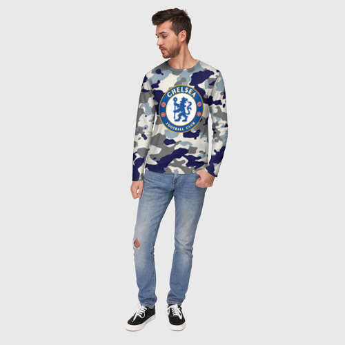 Мужской лонгслив 3D FC Chelsea Camouflage, цвет 3D печать - фото 5